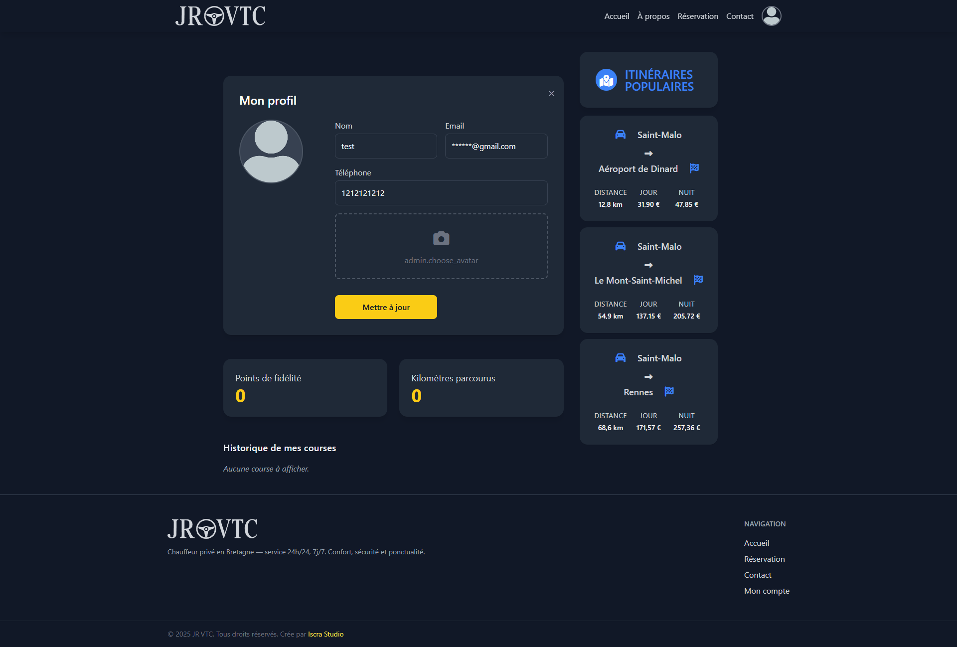 Site de reservation chauffeur privé